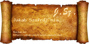 Jakab Szofrónia névjegykártya